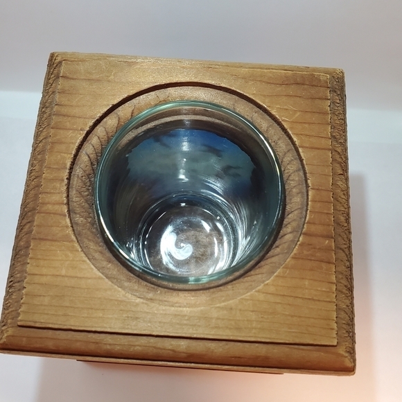 Vintage 1977 Wooden Candle Holder By Three Bears Irving Texas - Picture 7 of 7